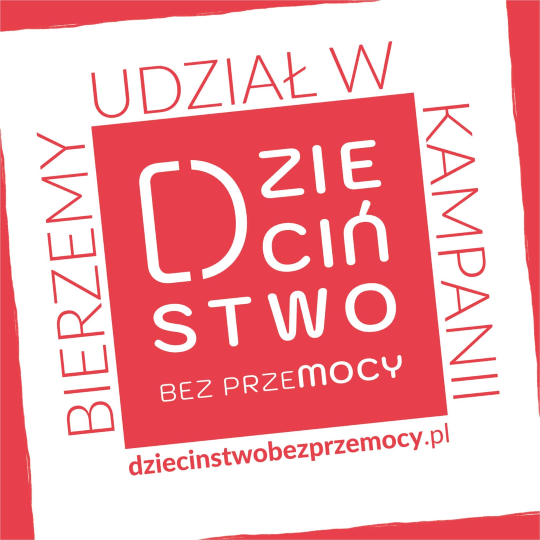 plakat promujący akcję " Dzieciństwo bez przemocy"