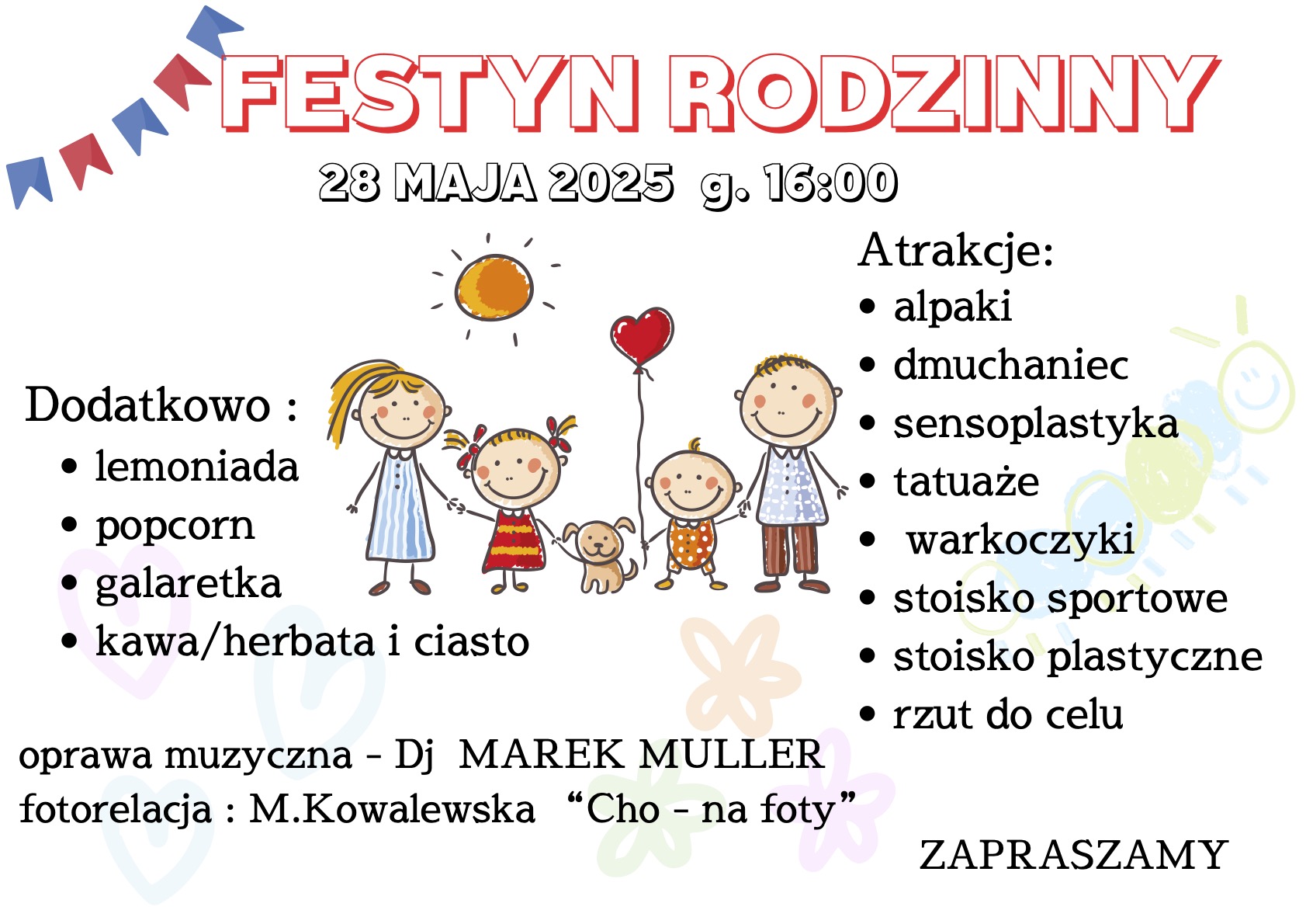 Plakat na Festyn Rodzinny 28 maj 2025 w Promyczku